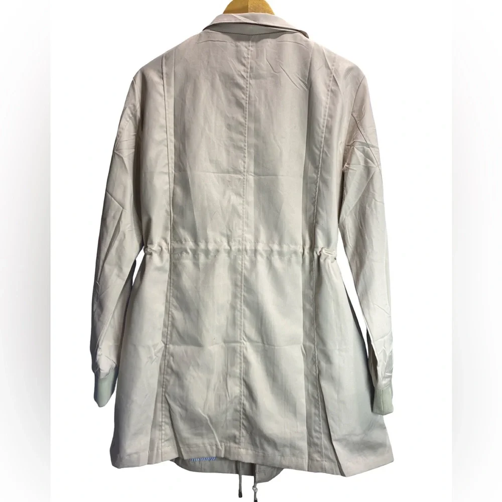 Women’s Blogger Love Long Lightweight Jacket Tan Utility Raincoat‎ Style Medium - Picture 2 of 10